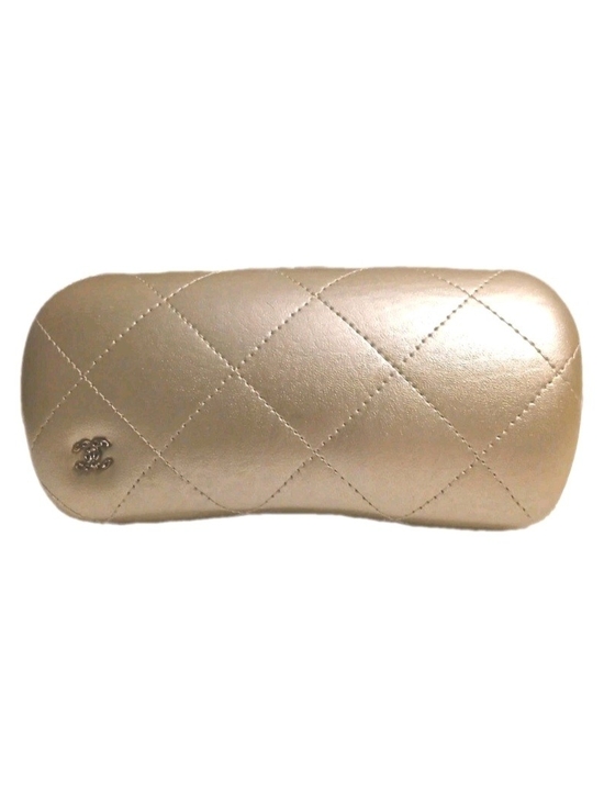 CHANEL Handbags - CHANEL Rare Metallic Champagne Sunglasses Case, Lenscloth, & Gift Box